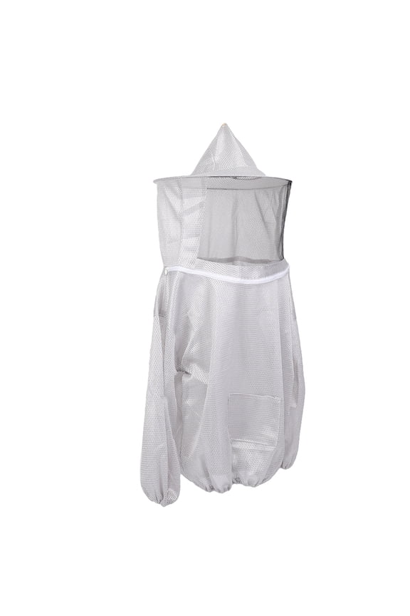 Double Layer Breathable Cotton Beekeeper Suit with Detachable Hat Anti-Mosquito Insect Prevention Sunscreen Gray XL Size (40cm / 15.75 inches) [cite: 7]