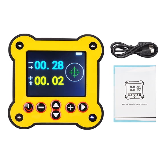 LAZIOEGR Dual Axis Digital Protractor Inclinometer with High Accuracy 0.02 Degree Angle Finder Level Box Laser Level Electronic Cube Electrical Measuring Tool for Woodworking Construction 3.27 inches