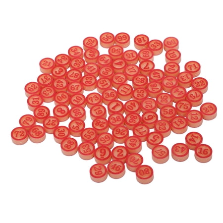 LAZIOEGR Durable Plastic Numbered Game Pieces 1-90 – Ideal for Family & Adult Board Games, Party Entertainment