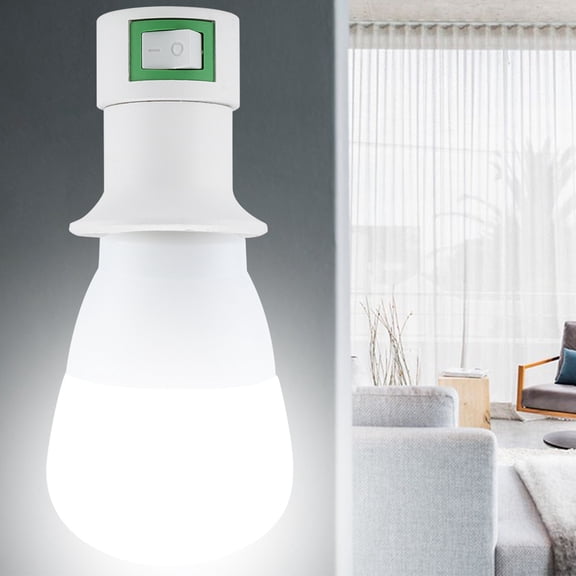 LAZIOEGR E27 Bulb Converter Plug-in Lamp Screw Socket Wall Light Fixture Base Extender with Switch 110-240V [cite: 1, 2]