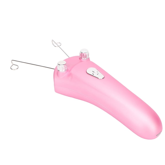 LAZIOEGR Electric Facial Threading Hair Removal Epilator, Cordless Automatic Cotton Thread Face Epilator with LED Light, USB Rechargeable 500mAh Battery, Beauty Hair Remover Tool for Women, Pink