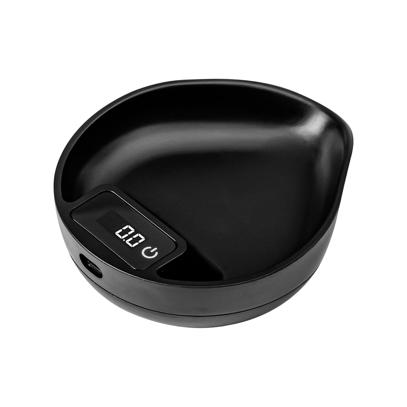 LAZIOEGR Electronic Coffee Scale High-Precision 0.1g LED Display Round Bowl Design Small Kitchen Scale Black 165g / 5.8oz