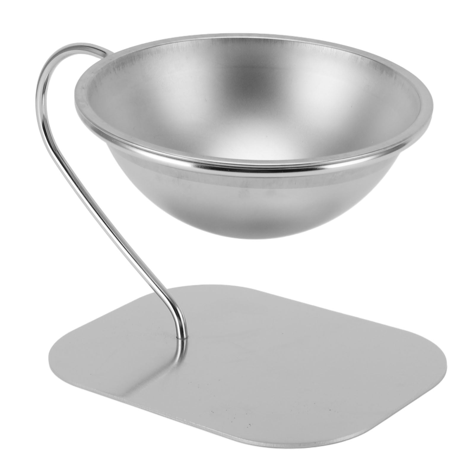 LAZIOEGR Elevated Cat Bowl Stainless Steel Large Capacity Anti Tipping Raised Food Water Bowl Tilted Neck Protection Pet Feeder Dish for Cats Dogs (6.3 inches / 16 cm) Non-Slip Base