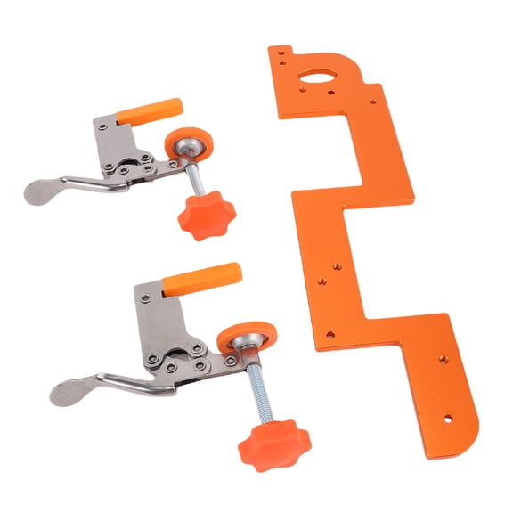 LAZIOEGR Embedded Handle Slotting Template Wardrobe Cabinet Door Groove Positioning Tool with Stainless Steel Fixed Clamp Bearing Cutter 15 Inches / 38 cm Premium Woodworking Router Guide Jig