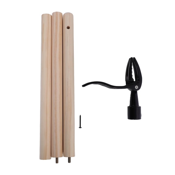 LAZIOEGR Ergonomic StandUp Weed Puller with Long Wood Handle & Aluminum Alloy Claw  Easy, Durable, AllGarden Weed Removal