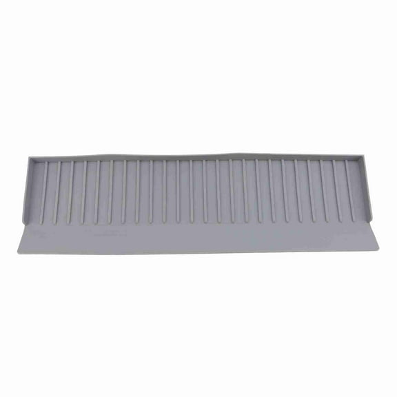 LAZIOEGR Expandable Silicone Sink Edge Protector – Splash‑Proof 20×4" Mat for Kitchen, Bathroom, and Bathtub, Heat‑Resistant, Non‑Slip, 5° Tilt Drainage
