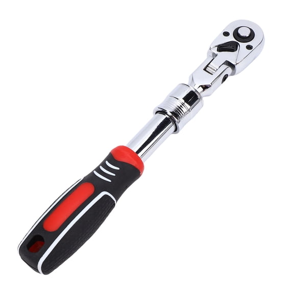 LAZIOEGR Extendable Ratchet Wrench 1/4in Drive Flexible Head 72 Tooth with Fast Release Locking 180 Degree Adjustable 8.3-11 inches / 21-28 cm