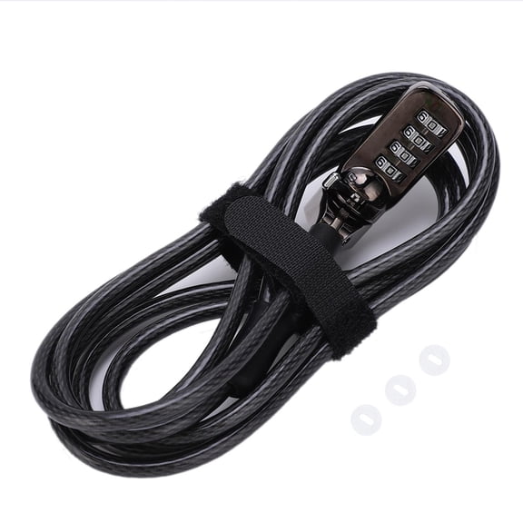 LAZIOEGR Extended Keyless Digital AntiTheft Lock Steel Cable Security for Laptops, Desktops & Projectors