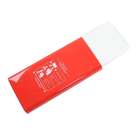LAZIOEGR Fiberglass Fire Blanket Fireproof 550 Fire Extinguisher Suppression Blanket for Emergency, White, 1 Count