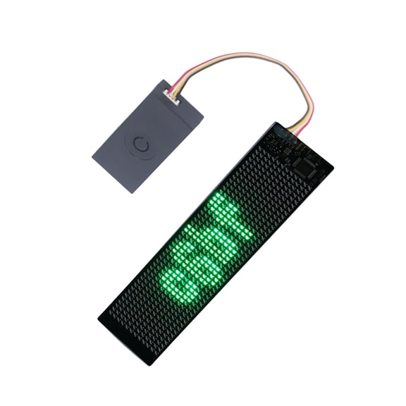 LAZIOEGR Flexible LED Matrix Panel Green Light Bluetooth App Programmable Scrolling LED Sign for Hats Shoes Backpacks Store Window Car Display 6.1 inches / 155 mm
