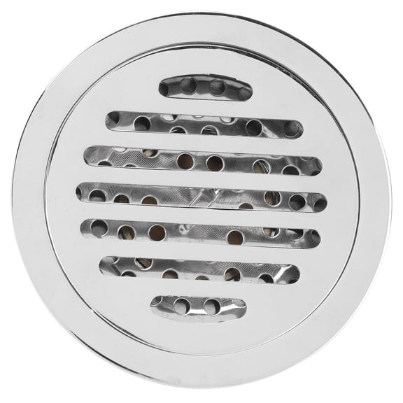 LAZIOEGR Floor Drain Copper Round 3.9 inches / 10 cm Insect-Proof and Deodorant Drain Strainer for Bathroom Balcony Home Hotel Use, Silver