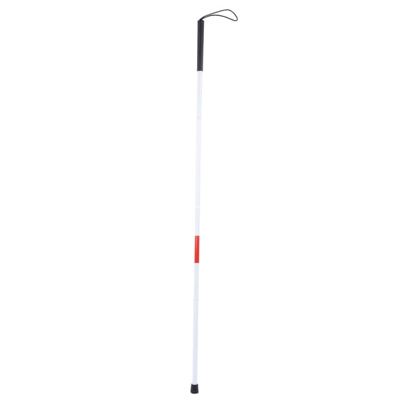 LAZIOEGR Foldable Cane Collapsible Reflective Walking Stick for Blind Visual Impaired, 48.8 in / 124 cm, White and Red