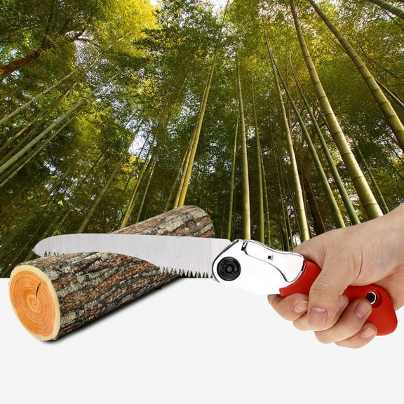LAZIOEGR Foldable Pruning Saw, 11.6 Inches / 29.5 cm Portable Manual Hand Saw with Non-Slip Handle, Sharp Manganese Steel Blade for Outdoor Gardening Tree Wood Bone Cutting Tool Garden Saw