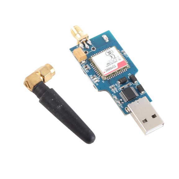 LAZIOEGR Four Frequency GSM/GPRS SIM800C USB to GSM Serial Module, 5V DC Transmitter Receiver for Data Transmission, SMS, Voice Synthesis, 1.1 x 2.0 in / 27.0 x 50.7 mm