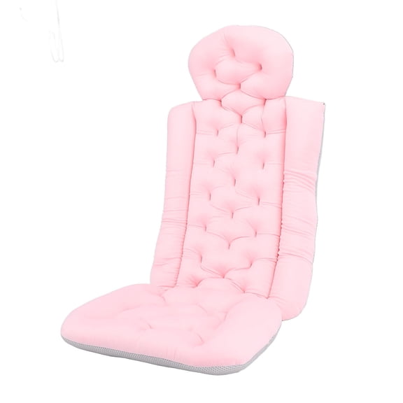 LAZIOEGR FullBody Bath Pillow with Memory Foam, AntiSlip Suction Cups, Neck & Back Support, QuickDrying AdultSized Bath Mat