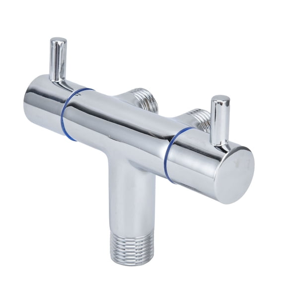 LAZIOEGR G1/2 Male Thread Angle Valve Brass 1 Inlet 2 Outlet Cold Water Faucet Diverter Valve with Dual Handles