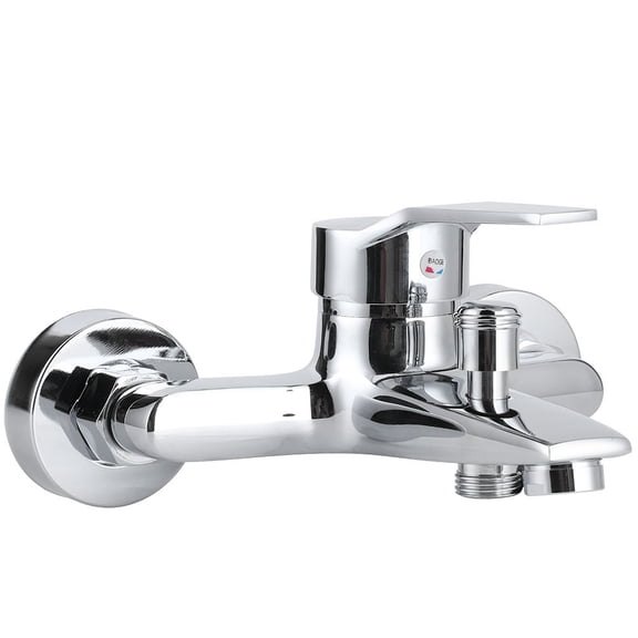 LAZIOEGR G1/2in Thread Copper Household Bathroom Bathtub Wall Mounted Triple Shower Faucet Mixer Tap, 6.89 x 4.53 in / 17.5 x 11.5 cm