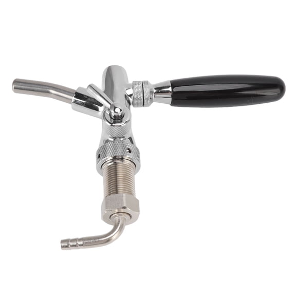 LAZIOEGR G5/8 Beer Tap Faucet Stainless Steel 304 Draft Beer Dispenser Faucet With Flow Control For Bar And Home Brewing Systems Silver 5.91 inches / 15 cm