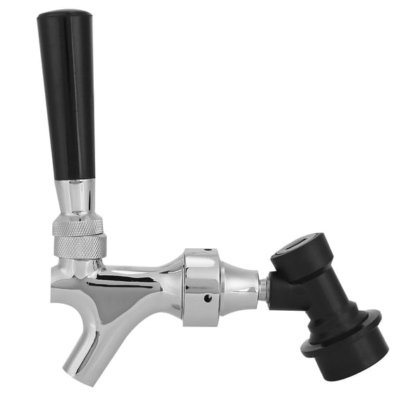 LAZIOEGR G5/8 Non-Adjustable Homebrew Beer Keg Tap Draft Faucet Kit, Stainless Steel and Brass Brewing Beverage Accessory for Home Bar Pub Dispenser, 5.9 x 5.5 inches / 15x14 cm