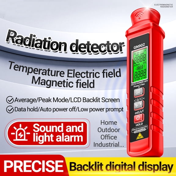 LAZIOEGR GN902 Handheld Electromagnetic Radiation Tester Portable Digital LCD Display Multifunctional Detector