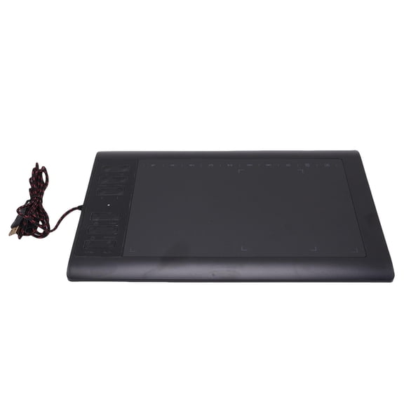 LAZIOEGR Graphics Drawing Tablet 10 X 6 Inch Large Active Area Digital Art Pad with 8192 Levels Pressure Sensitivity Battery-Free Stylus and 12 Express Keys for Computer Mac Android Painting Design