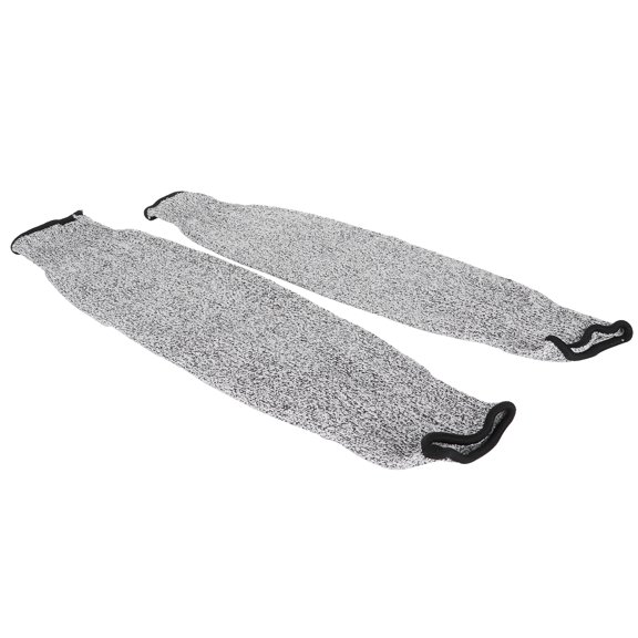LAZIOEGR HPPE Level 5 Cut Resistant Protective Sleeves 17.7 Inches / 45 cm Anti-Scratch Arm Protector Sleeve for Gardening Work Kitchen Yard Protection Pack of 2 Pieces