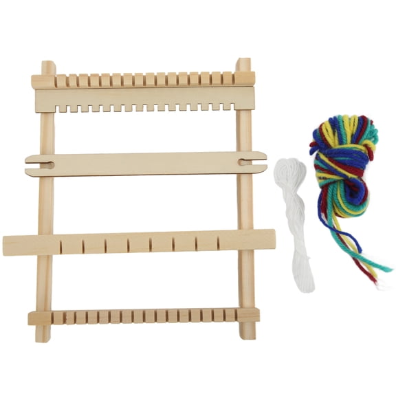 LAZIOEGR Hand Loom Smoothing Surfaces Safe Simple Operation Wooden Loom Knitting Machine for Weaving Tapestries Scarves for Kids 9.06 inches / 23 cm [cite: 1, 11]