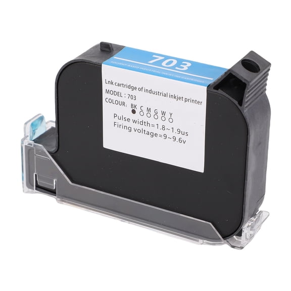 LAZIOEGR Handheld Inkjet Printer Ink Cartridge 42ML Black Quick Drying High Adhesion 0.5 inches / 12.7mm Universal Replacement Cartridge For Non Absorbent Materials