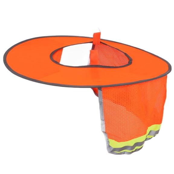 LAZIOEGR Hard Hat Sun Shade – Full Brim Mesh Neck Protector with Reflective Stripe, High Visibility, Breathable, UV‑Blocking, Versatile Headband