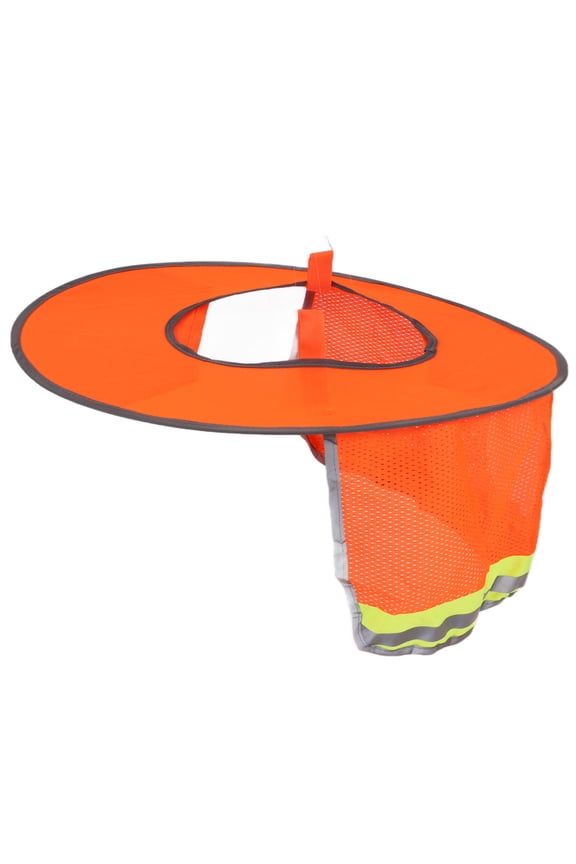 Hard Hat Sun Shade – Full Brim Mesh Neck Protector with Reflective Stripe, High Visibility, Breathable, UV‑Blocking, Versatile Headband