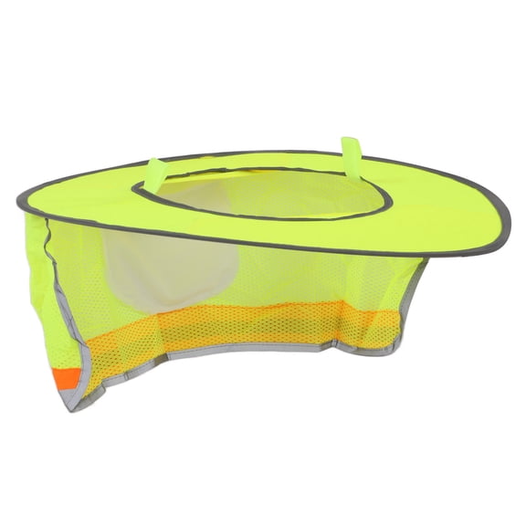 LAZIOEGR Hard Hat Sun Shade Neck Protector – Full Brim Mesh, High Visibility, Reflective Stripe, Breathable, UV‑Block, Multi‑Use