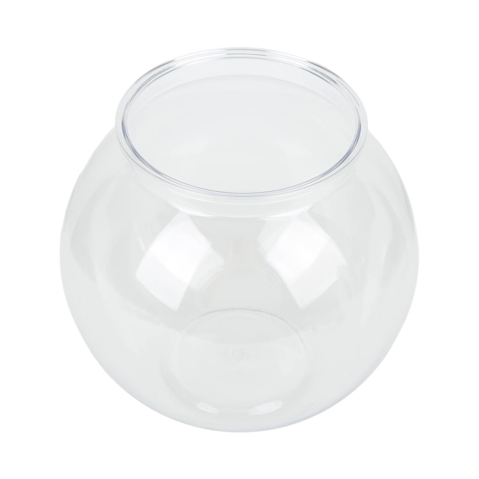 LAZIOEGR Heavy Duty Plastic Round Fish Bowl Break Proof Multipurpose Small Fish Tank for Desk and Bookcase Decorations Large Size 8.66 inches / 22 cm Width