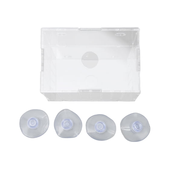 LAZIOEGR High Transparency Acrylic Fish Breeder Box with Suction Cups, Aquarium Isolation Hatchery Incubator Tank for Baby Fishes, Shrimp & Clownfish, 3.5 x 2.4 x 2.8 inches / 9 x 6 x 7 cm