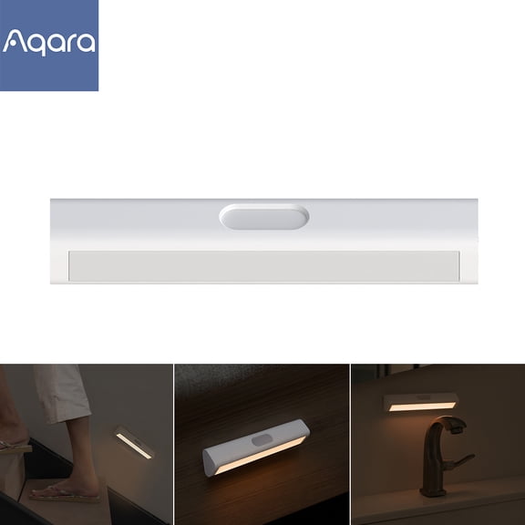 LAZIOEGR Induction LED Night Light, Human Body Smart Motion Sensor Cabinet Lamp, Magnetic Wall Light with 2-Level Brightness, Soft White (6.89 inches / 17.5 cm)