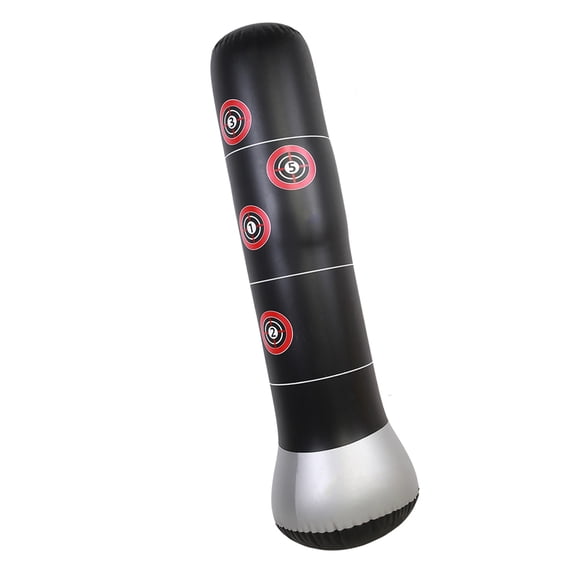 LAZIOEGR Inflatable Boxing Punching Kick Training Tumbler Bop Bag with Air Inflator Pedal Pump