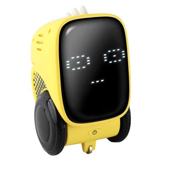 LAZIOEGR Intelligent Smart Talking Robot with Facial Expression Emoji, Voice Recording and Gesture Control Mini Robotics Toys, 5.9 inches / 15 cm Yellow