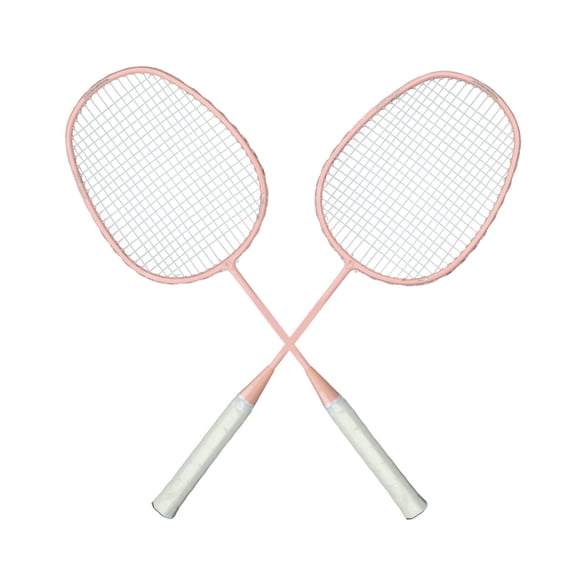 LAZIOEGR K169 Glassy Carbon Alloy Straight Racket Badminton Set with Anti-Skid Handle, Lightweight Portable Double Racket for Kids Boys Girls Outdoor Backyard Play, Multicolor, 2 Piece Count