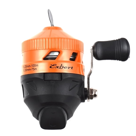 LAZIOEGR Kids Spincast Fishing Reel Pre-Spooled 3.4:1 Gear Ratio Right Hand Retrieve Anti-Reverse Smooth Drag System 6.6-8.8lbs Orange (3.94 inches / 10 cm)