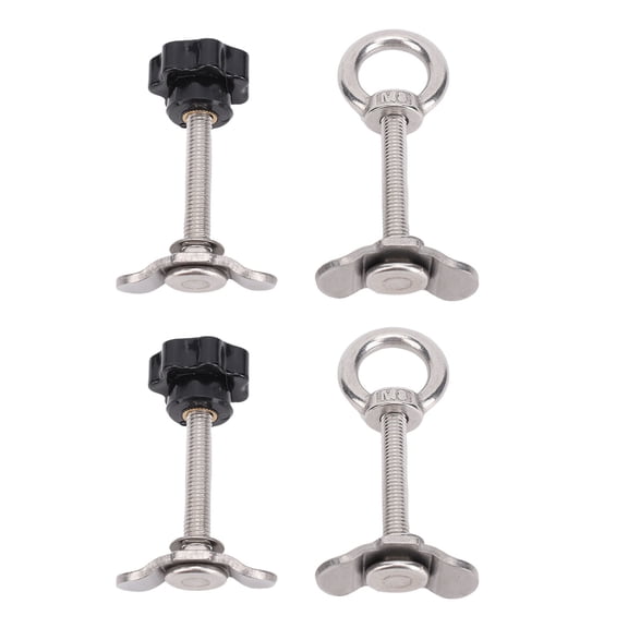 LAZIOEGR L Track Double Lug Threaded Stud Nut Fitting Kit M8x60mm (0.31 x 2.36 inches) Sturdy Stainless Steel for Truck Bed Trailer Cargo Control Pickup RV ATV Automotive Accessories