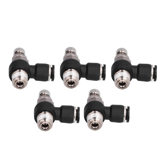 LAZIOEGR L Type Right Angle Throttle Valve Quick Fitting Convenient Elbow Air Flow Speed Control Valve Size 6-01