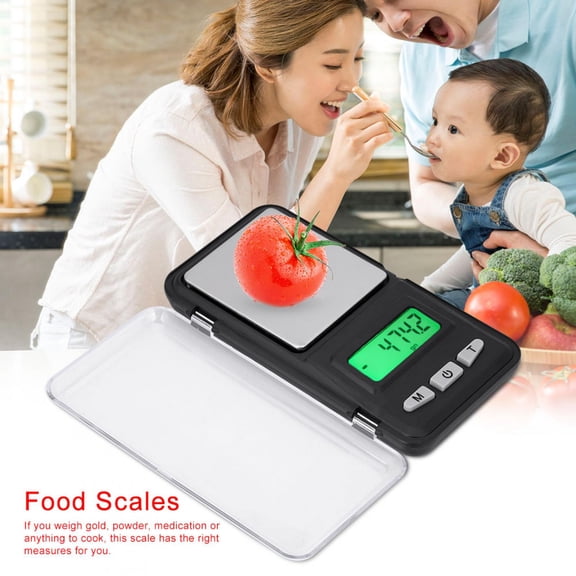 LAZIOEGR LCD Digital Food Scale 200g/0.01g Electronic Balance High Precision Kitchen Scale with Tare Function and Backlight Display ABS and Tempered Glass