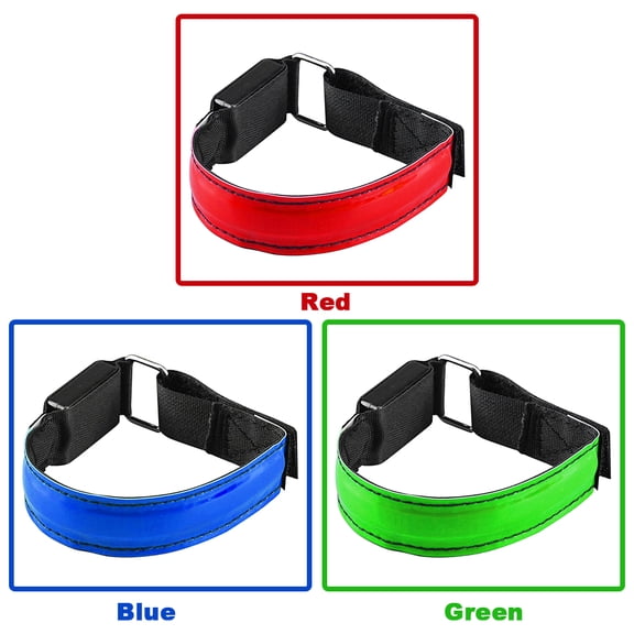 LAZIOEGR LED Armband USB Rechargeable Running Arm Band Night Safety Gear for Cycling and Jogging, Red 2 Pack (12.60 inches / 32.0 cm)