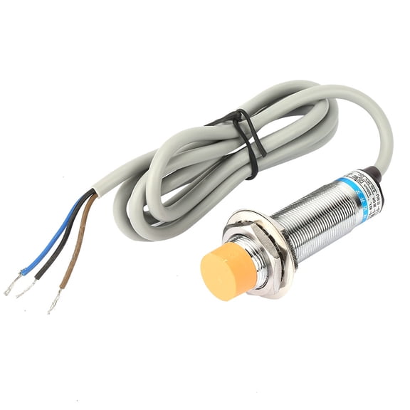 LAZIOEGR LJ18A3-8-Z/AX NPN NC Inductive Proximity Sensor Switch, Nickel Plated Brass Proximity Switch Detection 8mm / 0.31 inches, 12-24V DC Position Sensor for Machine Tools Automation Control