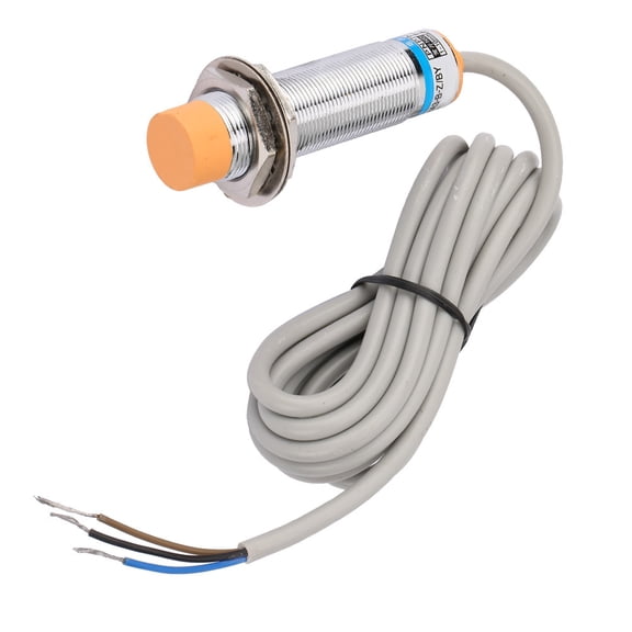 LAZIOEGR LJC18A3-B-z BY DC 3-Wires PNP Inductive Sensor Capacitance Proximity Switch, 10mm (0.39 inches) Detection, DC 12-24V, Brass Nickel Shell, Industrial Sensor