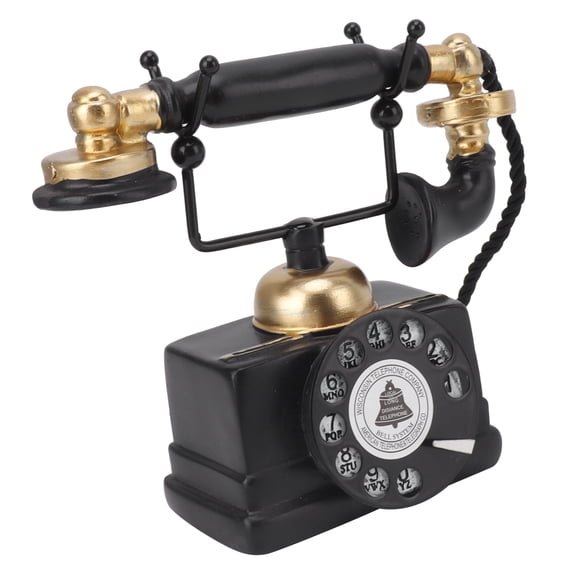 LAZIOEGR Large Retro Decorative Phone Model Resin Vintage Rotary Telephone Decor Statue Decoration for Cafe Bar Window Decor Type 14