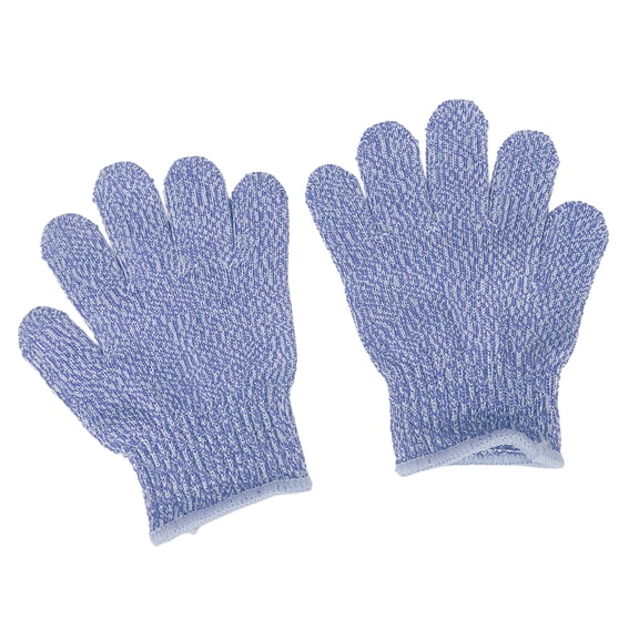 LAZIOEGR Level 5 Cut Resistant Gloves for Kids Children, Protective HPPE Safety Work Gloves for Outdoor Gardening & Hand Protection, Anti-Abrasion & Cutting Proof, Blue, 1 Pair (14 cm / 5.5 inches)