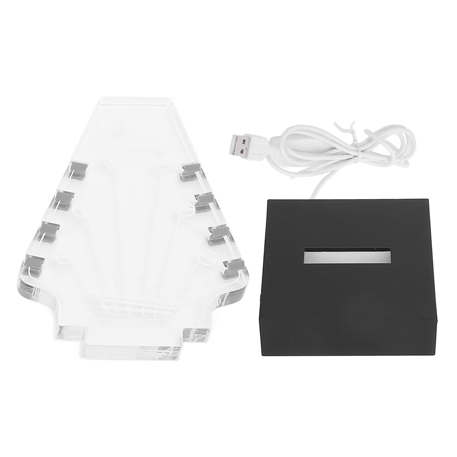 LAZIOEGR Light‑Up Acrylic Guitar Pick Stand – 8 Slots, 3 LED Color Temps, 10 Brightness Levels, Headstock Design