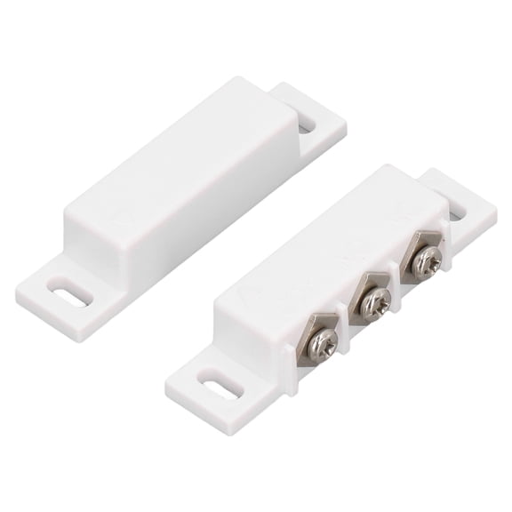 LAZIOEGR Magnetic Reed Switch Normally Open Closed Door Window Contact Sensor for Home Security Alarm Systems, Surface Mount, ABS Shell, 10V 0.5A 10W, 2 Pieces