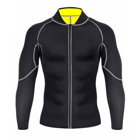 LAZIOEGR Men Long Sleeve Wetsuit Top Jacket - Elastic Breathable Diving Clothes, Surfing Gear L Size (9.84 inches / 25 cm Length)