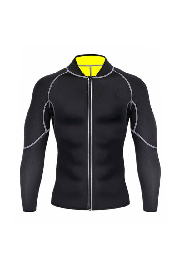 Men Long Sleeve Wetsuit Top Jacket - Elastic Breathable Diving Clothes, Surfing Gear L Size (9.84 inches / 25 cm Length)